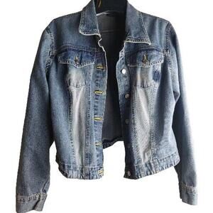 Xhilaration Jean Jacket XL Women's Medium Wash Button Down 1990s VTG Trucker